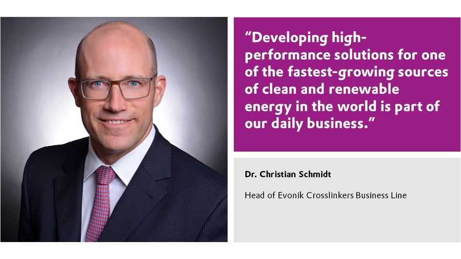 Schmidt Evonik Quote Wind energy at Evonik