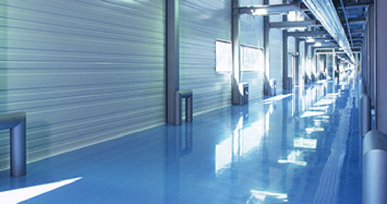 industrial hall with shining floor - ancamine