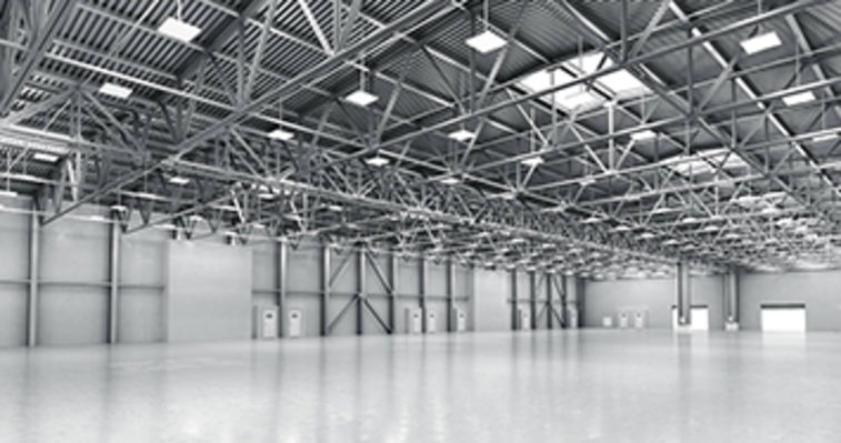 grey industrial hall with shining floor anquamine